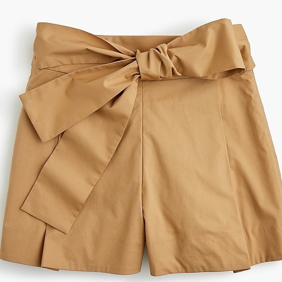 J. Crew Shorts J. Crew Cotton Poplin Tie Waist Shorts Size 4 - Picture 1 of 13